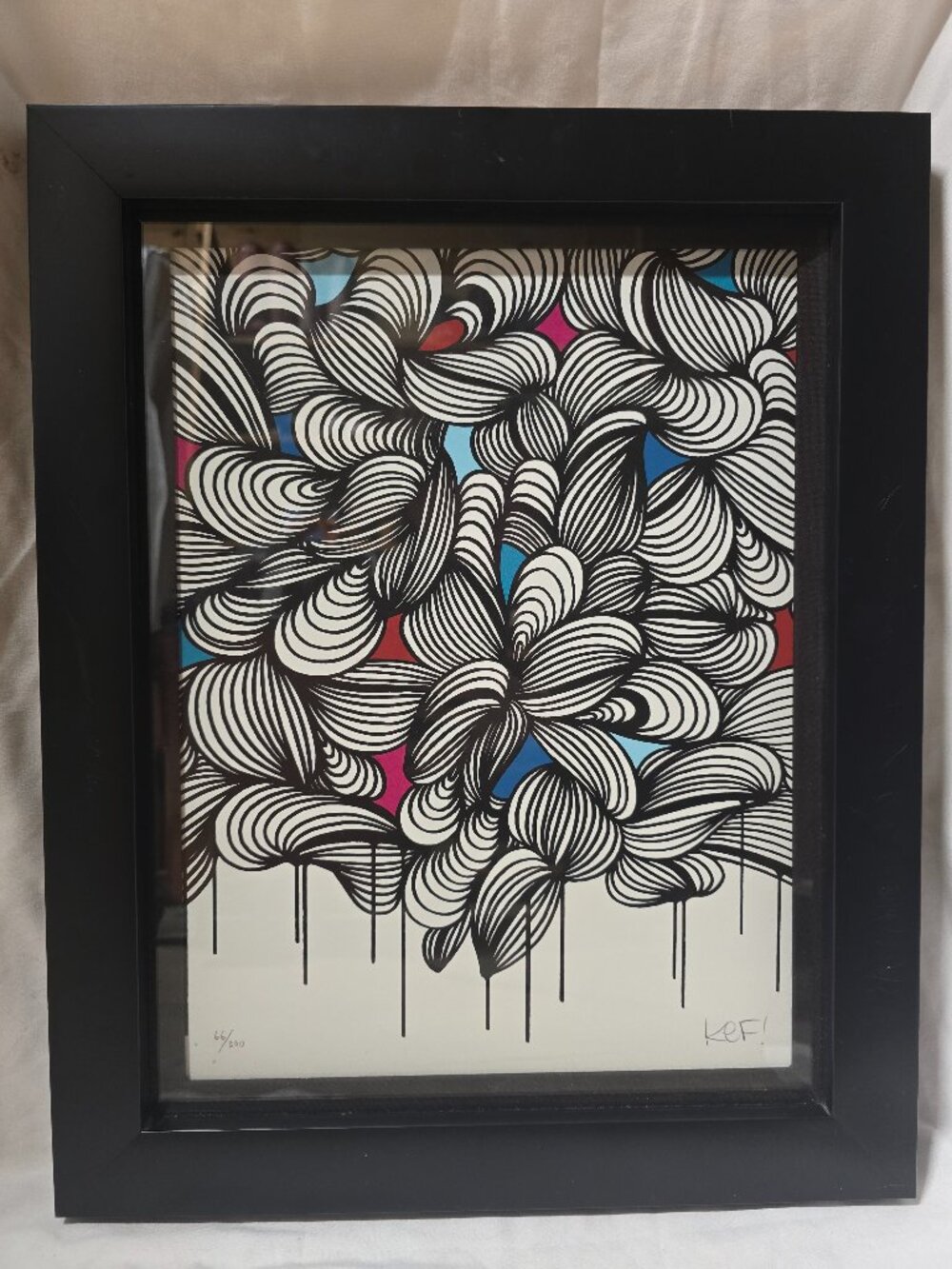 limited-edition screen print by KEF! (Simon Röhlen), a German street artist.